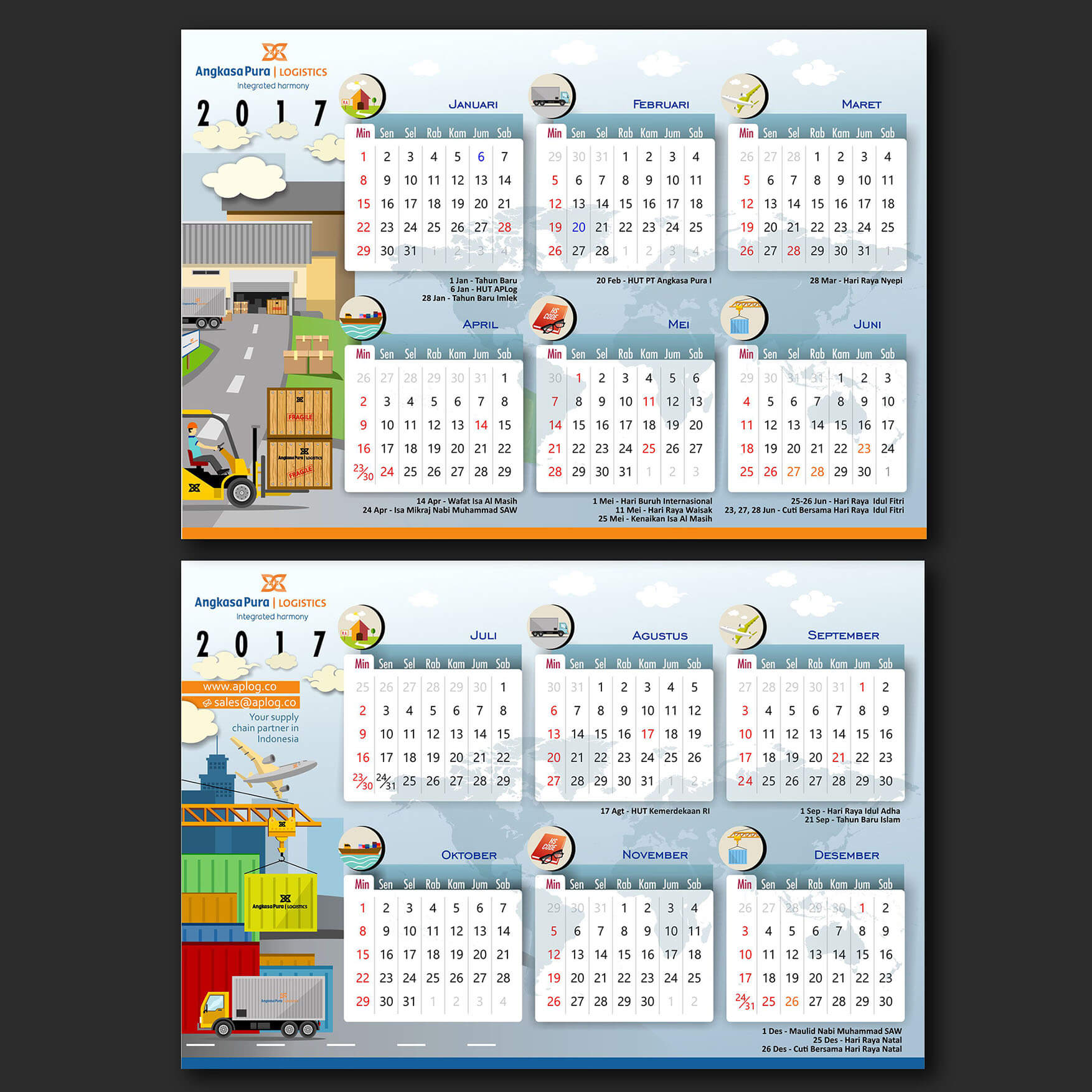desain kalender unik