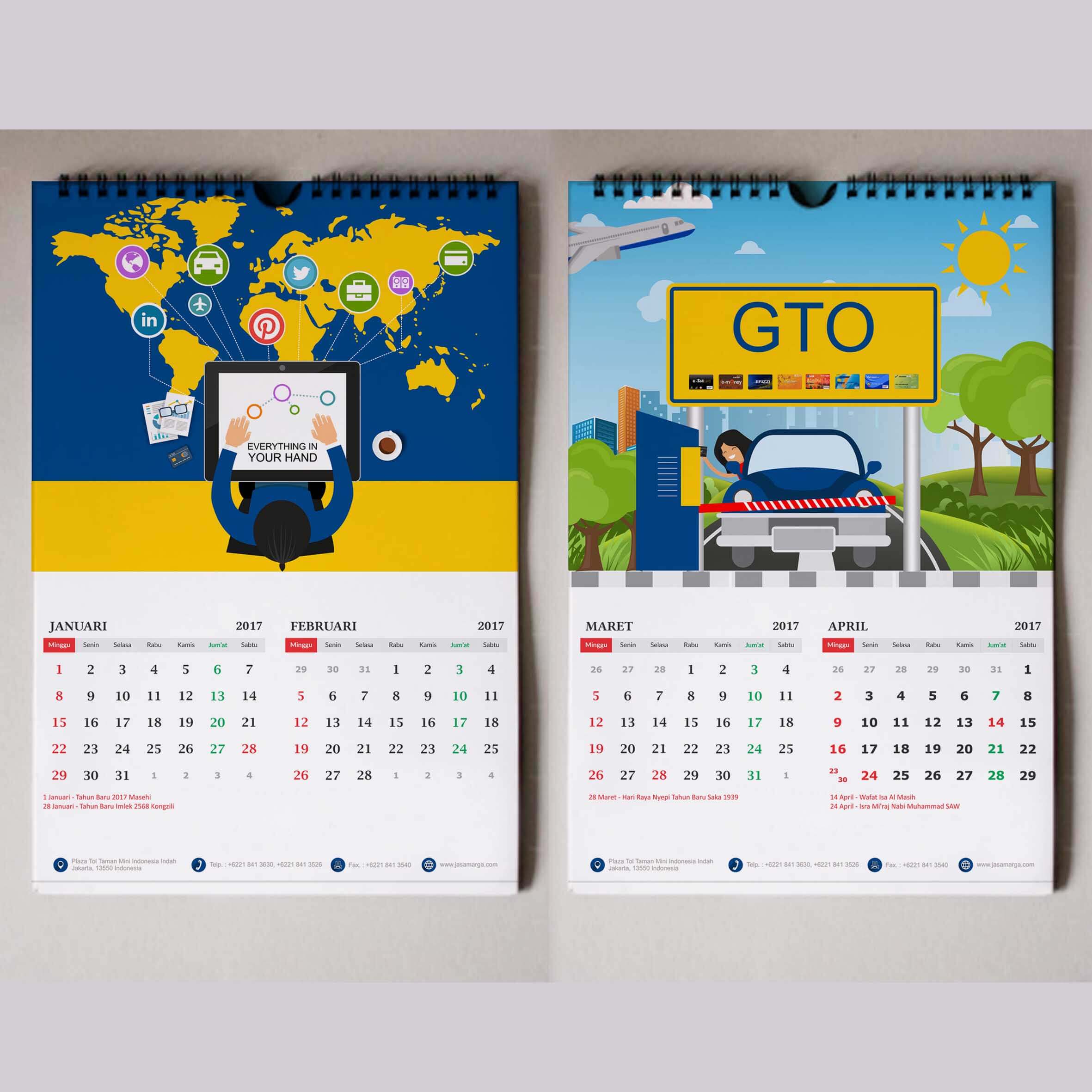 54 Inspirasi Desain Kalender Psd Desain Kalender