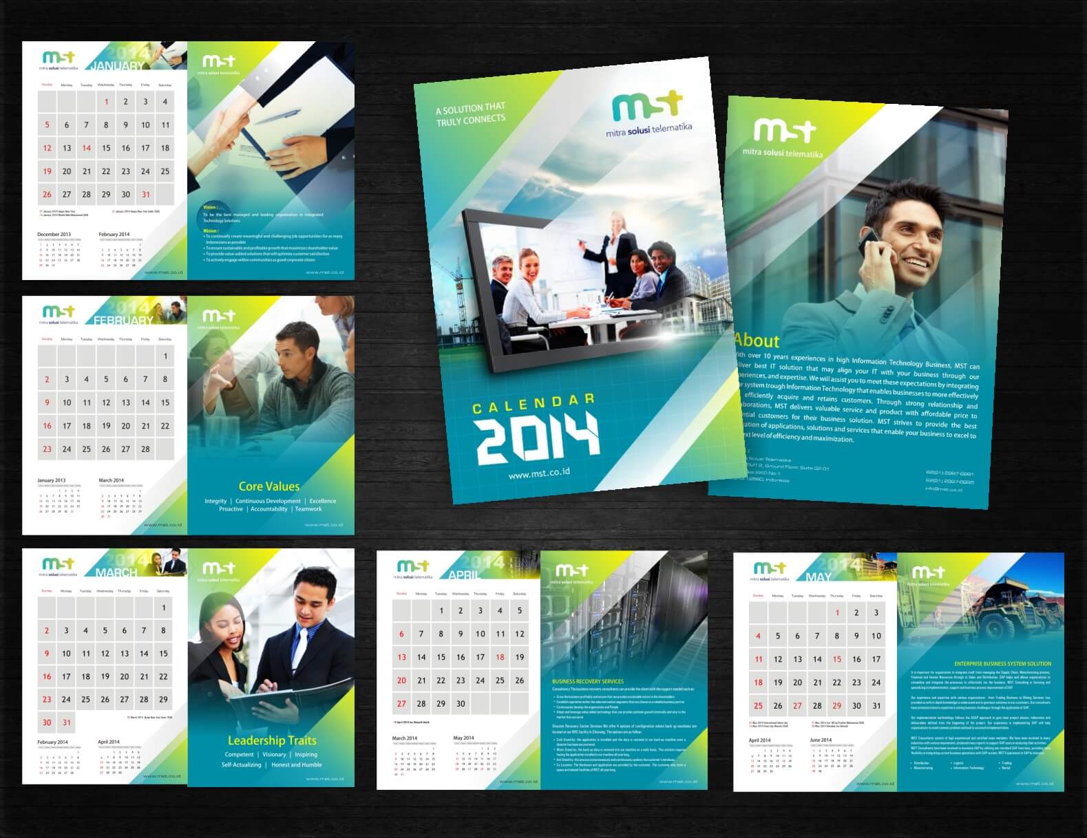 desain kalender elegan