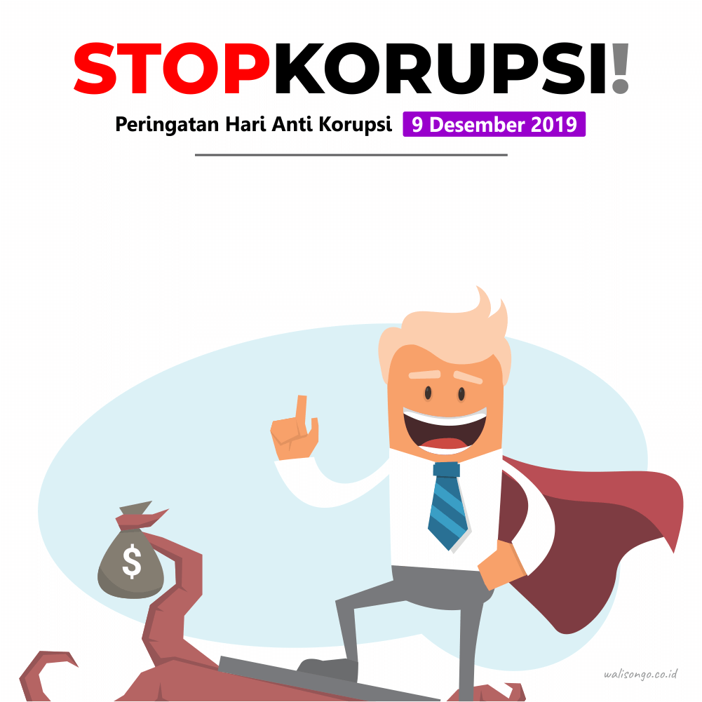  Desain  Poster  Hari Anti  Korupsi  Keren Ayo Stop Korupsi  