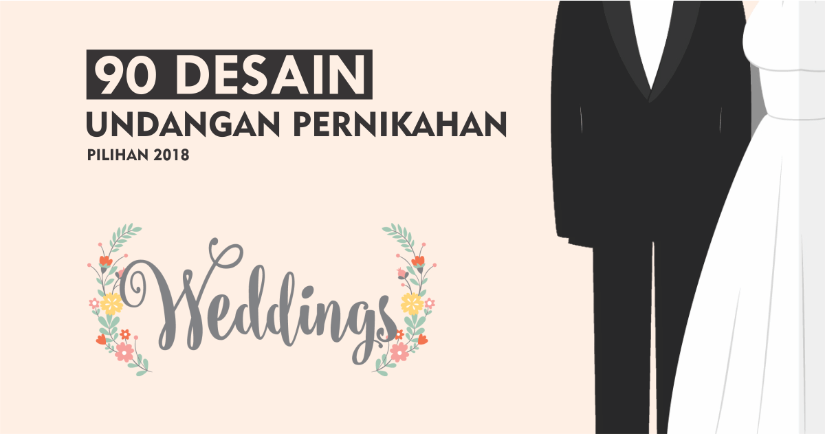 95 Desain Undangan Pernikahan Simple, Elegan, Unik Pilihan ...