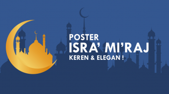 Poster / Background Isra Miraj 1441 H Desain Keren dan Elegan