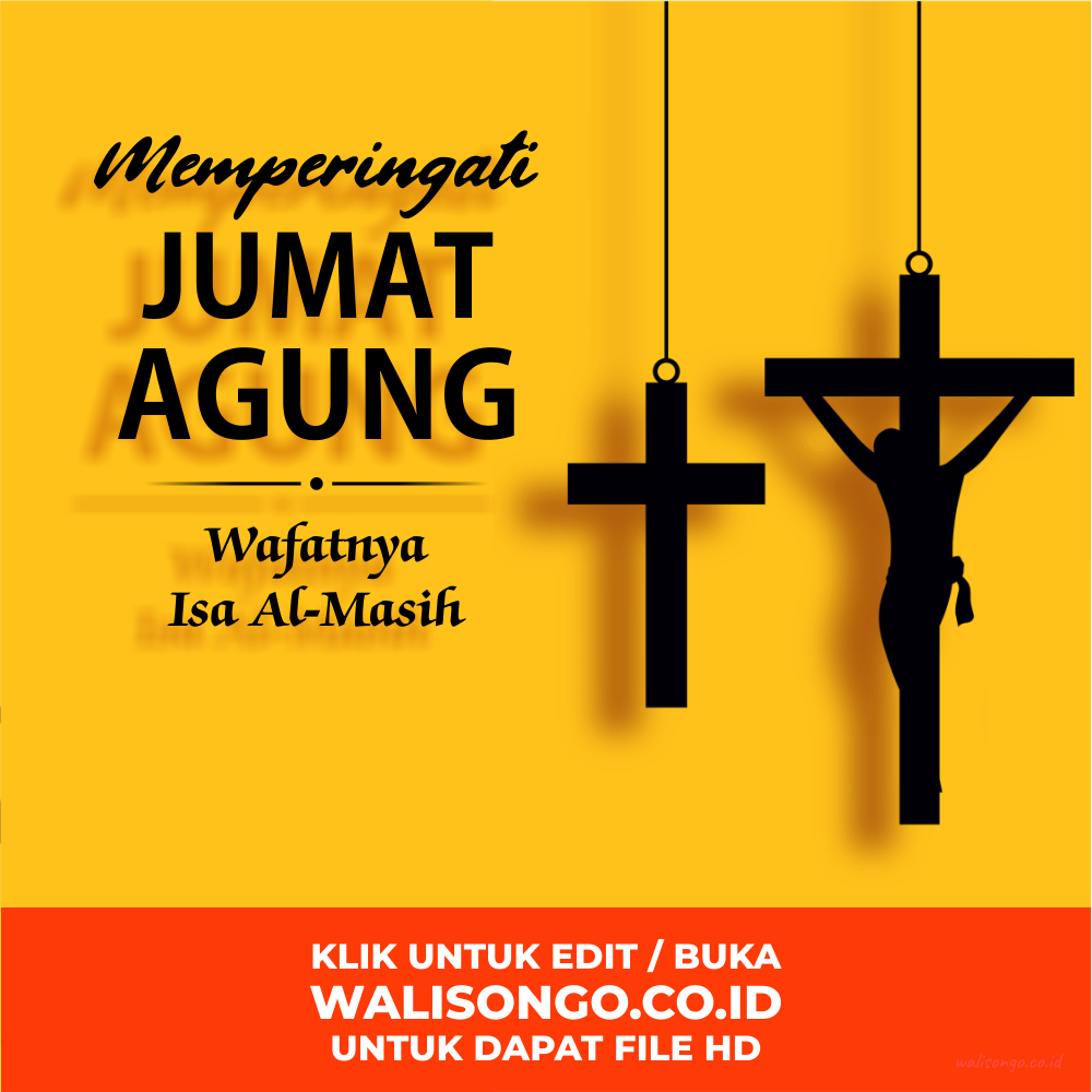 Poster Background Peringatan Jumat Agung atau Wafatnya 