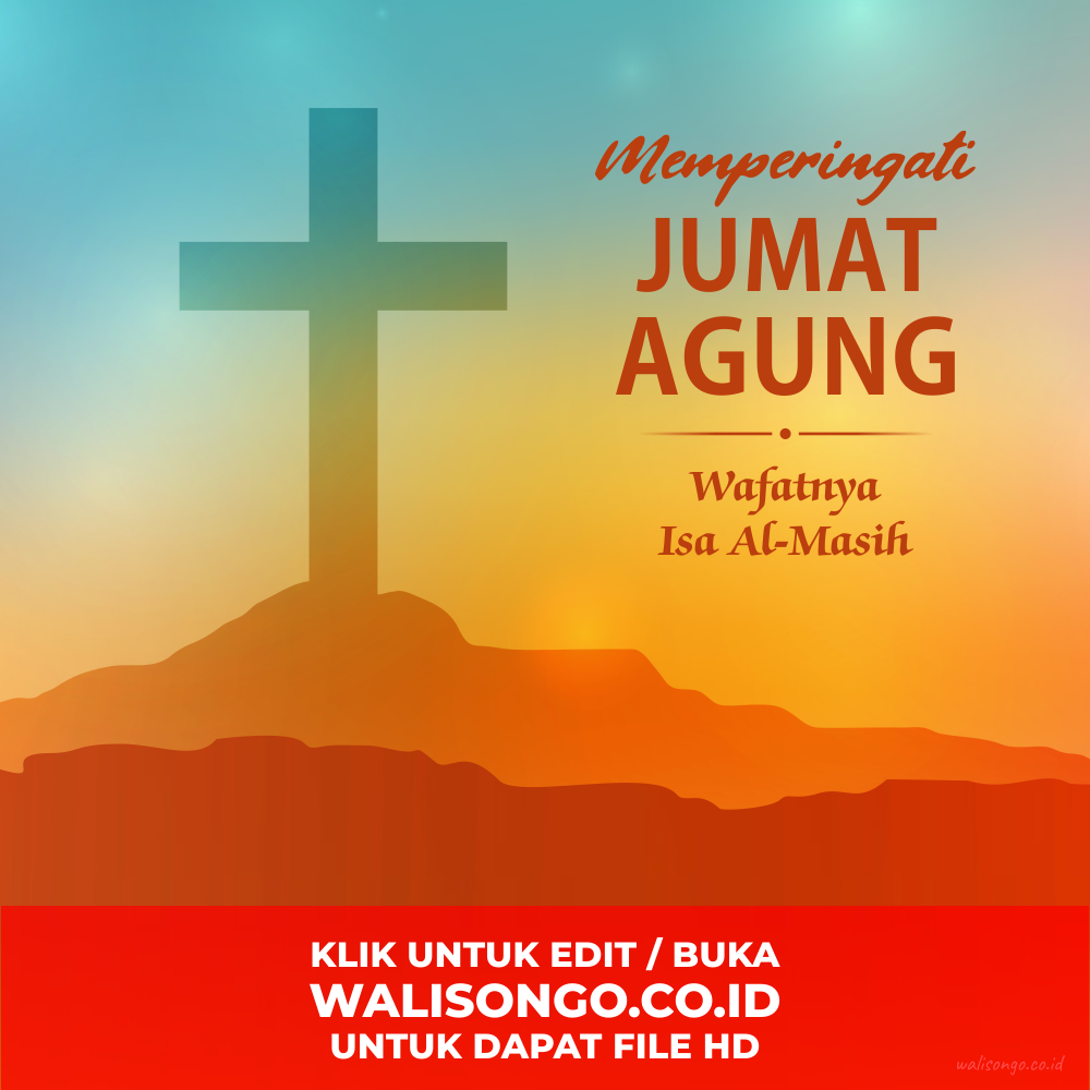 Poster Background Peringatan Jumat Agung atau Wafatnya 