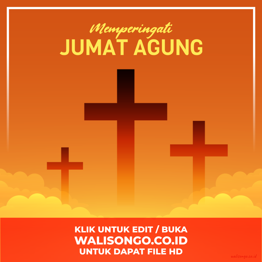 Poster Background Peringatan Jumat Agung atau Wafatnya 