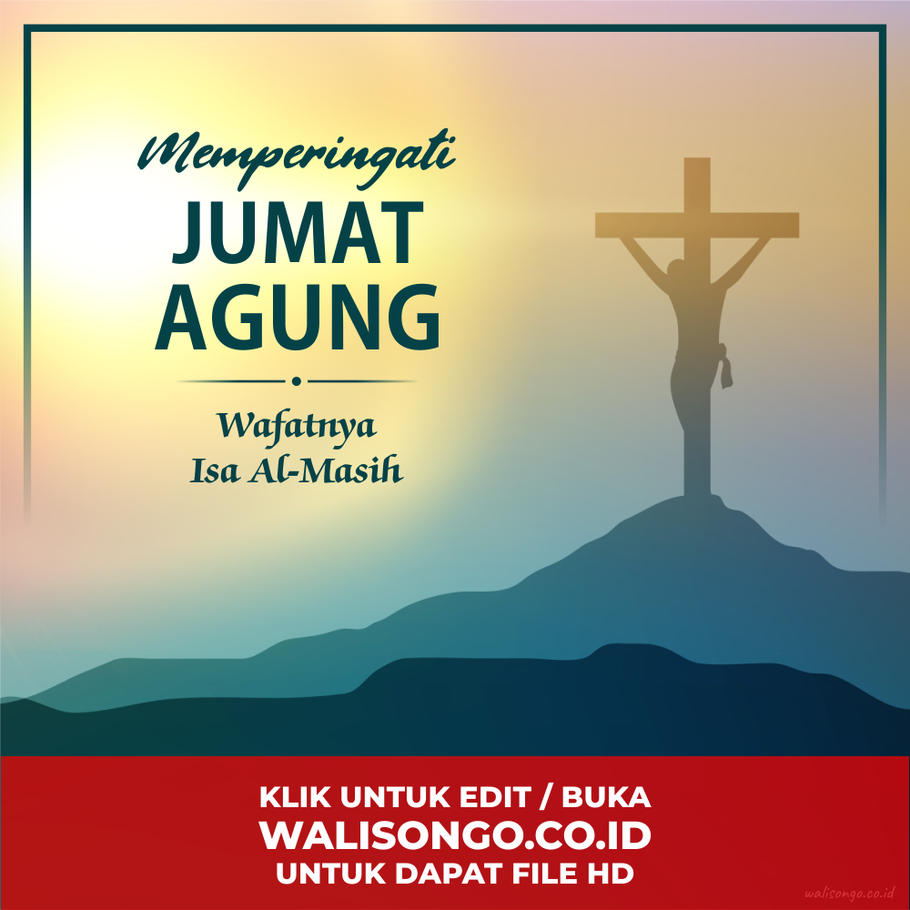 Poster Background Peringatan Jumat Agung atau Wafatnya 