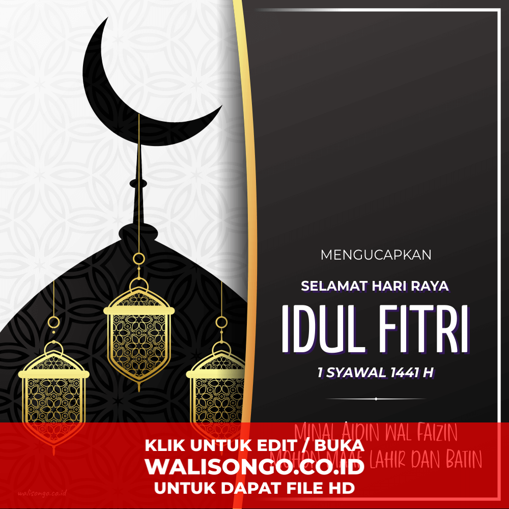 Kartu Ucapan Idul Fitri 1441 H, Desain Background Elegan ...