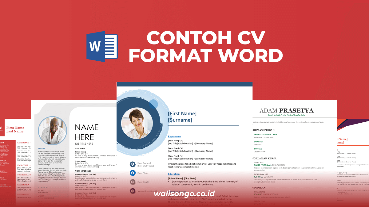 10 Contoh CV Lamaran Kerja Word, Bisa di Download dan Edit!