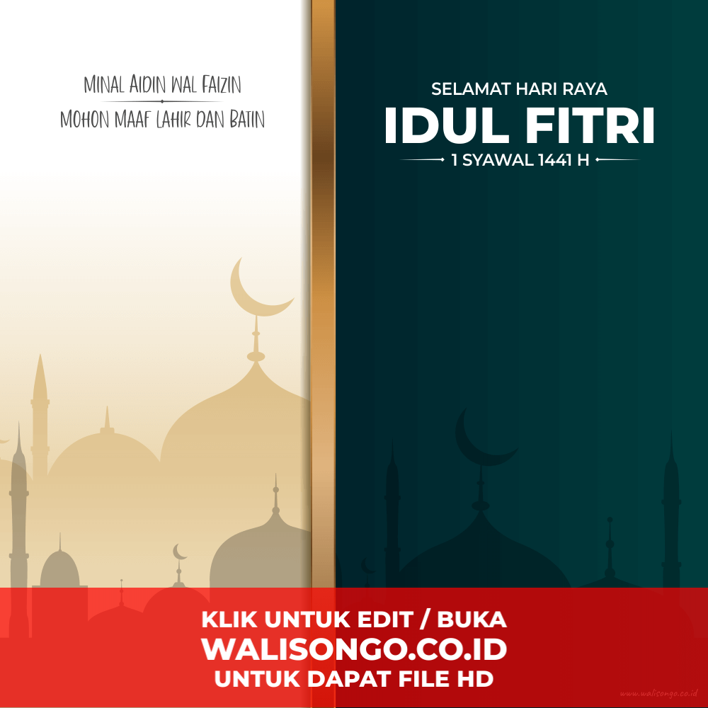 Kartu Ucapan Idul Fitri 1441 H, Desain Background Elegan untuk Lebaran 2020