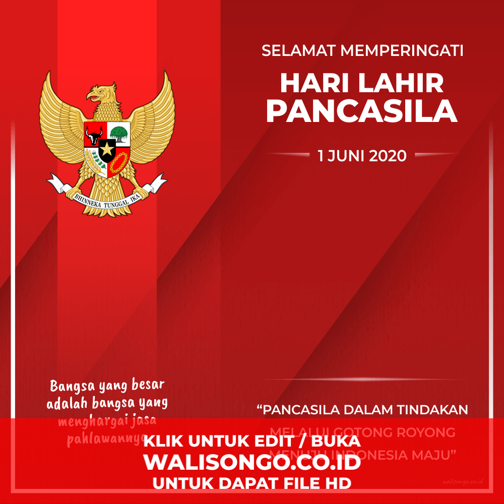 Poster Hari Lahir Pancasila  Background  Ucapan Terbaru 