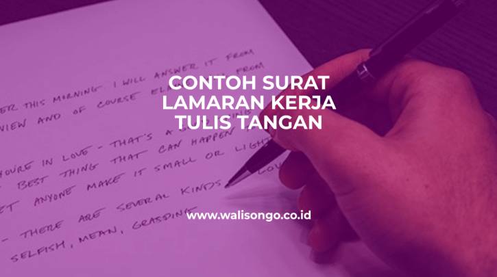 contoh surat lamaran kerja tulis tangan