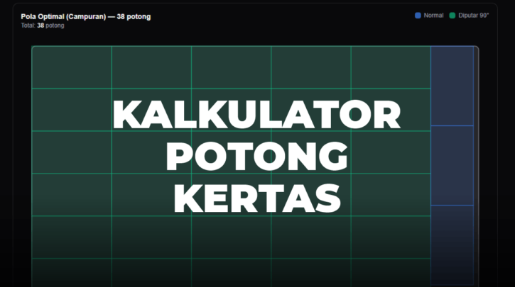 kalkulator pemotong kertas