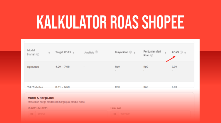 kalkulator roas shopee